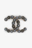 Pre-loved Chanel™ Gunmetal CC Bead Brooch