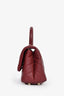 Pre-Loved Chanel™ 2019-20 Burgundy Caviar Leather Extra Mini Coco Top Handle