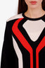 Louis Vuitton Black/White/Red Wool Printed Knit Sweater Size M