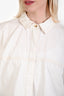 Frame White Denim Box Cropped Shirt Size M