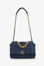 Pre-loved Chanel™ 2019-20 Blue Denim 'Chanel™ 19' Medium Flap Bag