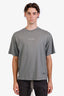 Acne Studios Slate Grey Mended Logo T-Shirt Size S Mens