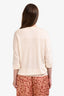 Stella McCartney Beige Virgin Wool Silk Knit SS Sweater Size 44