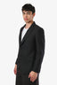 Gucci Black L'Aveugle Par Amour Kingsnake Embroidered Mohair-Wool Jacket Size 48 Mens