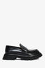 Alexander McQueen Black Leather Chunky Loafers Size 38