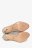 Prada Beige Leather Perforated Peep Toe Bootie Size 41
