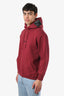 Vetements Burgundy Cotton Logo Hoodie Size S