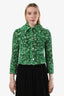 Bottega Veneta 2021 Green Chenille Boucle Button Jacket Size 36