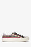 Christian Dior White/Purple Leather Fabric Lace Up 'Walk n Dior' Sneakers Size 38.5