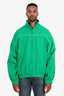 Balenciaga 2020 Green Double Brushed Fleece Tracksuit Jacket Size 46 Mens