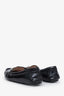 Miu Miu Black Patent Leather Embellished Loafers Size 38