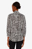 Gucci Black/White Cotton Silk Button Up Blouse Size 44