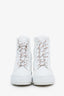 Hermès White Nylon "Fresh" Ankle Boots Size 37