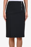 Gucci Vintage Black Slit Pencil Skirt Size 40