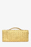 Bottega Veneta Gold Intrecciato Leather Andiamo Clutch