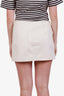 Gucci Beige Cotton Pleated Mini Skirt Size 42