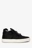 Roger Vivier Black Satin Crystal Embellished Buckle Slip-On Sneakers Size 36.5