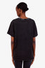 Anine Bing Washed Black Cotton 'Kent Spirit' T-Shirt Size M