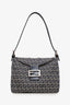 Fendi Navy/Beige FF Zucca Canvas Square Baguette Flap Shoulder Bag