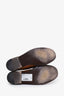 Celine Brown Leather Triomphe Loafers Size 37.5