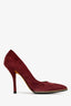 Givenchy Burgundy Suede Pointed Heels Size 38