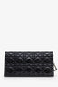 Christian Dior 2009 Black Quilted Cannage Patent Leather Lady Dior Wallet on Chain