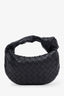 Bottega Veneta Black Leather Intrecciato Mini Jodie Top Handle Bag
