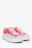 Louis Vuitton Pink/Red Monogram Time Out Sneakers Size 37.5