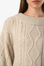 Begg x Co Beige Cashmere Fionn Cable Knit Sweater Size L/XL
