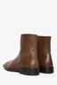 Lemaire Brown Piped Leather Zip Boots Size 37