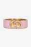 Gucci Pink Enamel Gold Tone Interlocking GG Bracelet Size S