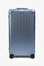Rimowa Blue Aluminum 'Original Trunk Plus' Suitcase