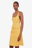 Jacquemus Orange Cutout Draped Halterneck Dress Size 38