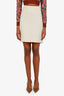 Moschino Couture Cream Wool Midi Skirt Size 12