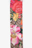 Burberry Brown/Multicolour Silk Floral 'TB' Twilly Scarf