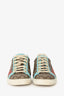 Gucci White/Sky Blue GG Supreme Ace Sneakers Size 38