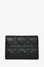 Christian Dior 2024 Black Cannage Leather Caro Wallet