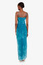 Cinq a Sept Blue Velvet 'Renee' Midi Dress Size 0
