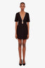 Gucci Black/White Low Cut Mini Dress Size M