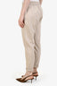 Brunello Cucinelli Beige Cotton Cuffed Jogger Pants Size Medium