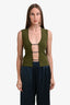Christopher Esber Green Gem Open Front Vest Size S