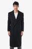 Saks Fifth Navy Wool Double Breasted Coat Size L Mens