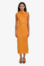Anna Quan Yellow Textured Off-The-Shoulder 'Eleni' Maxi Dress Size XS