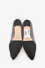 Manolo Blahnik Grey Satin Crystal Embellished Hangisi Flats Size 35.5