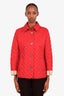Burberry Brit Red Quilted Jacket Size M