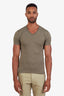 Tom Ford Green V-Neck T-Shirt Size 46 Mens