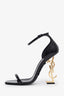 Saint Laurent Black Patent Leather 'Opyum' Heels Size 39