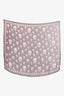 Alexander McQueen Burgundy Sheer Silk Skull Scarf