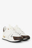 Louis Vuitton White Leather Monogram Run Away Sneakers Size 37