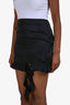 Mini-jupe Remain noire en satin à volants, taille 4